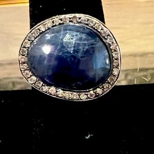 Silver and amethyst ring